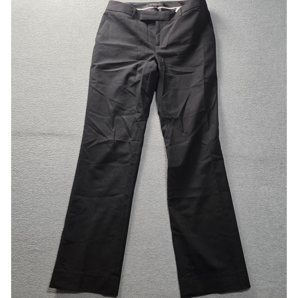 Banana Republic Martin Fit Trousers Womens Size 6 Black Straight Leg Dress Pants